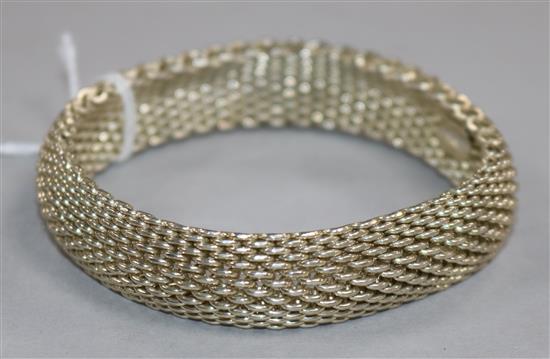 A Tiffany silver Somerset Mesh bracelet.